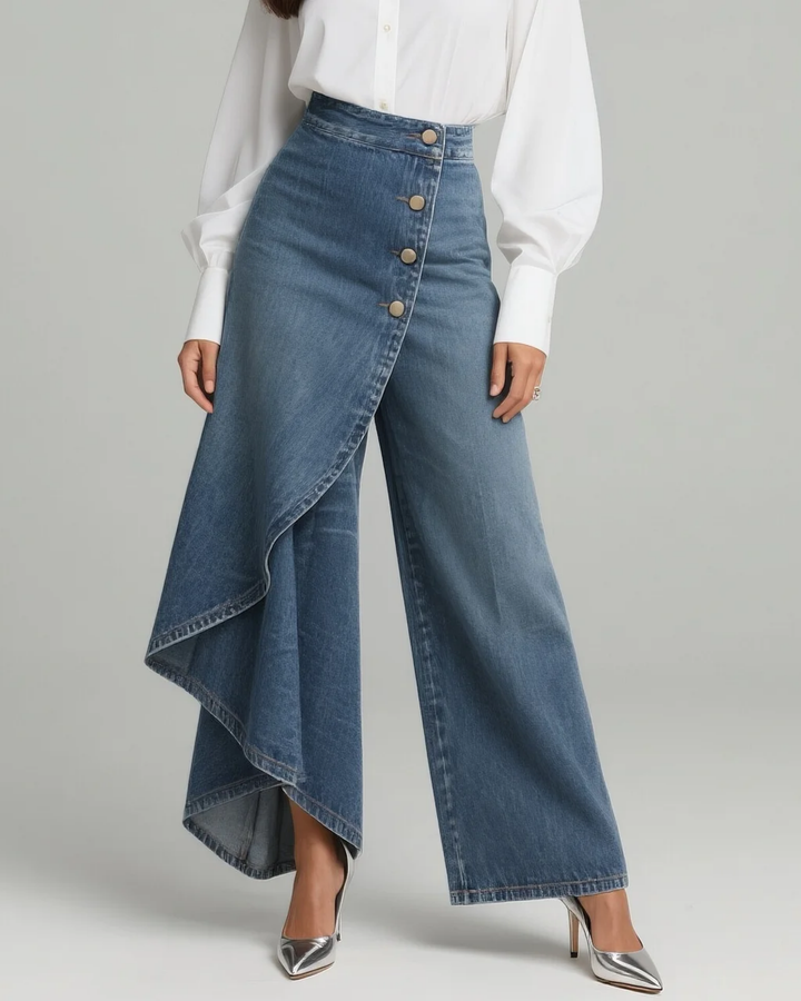 Ashley | Denim Wrap Trousers