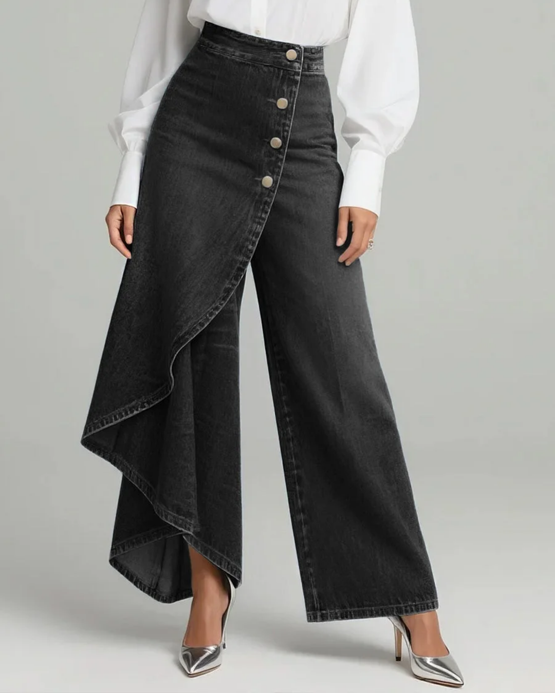 Ashley | Denim Wrap Trousers