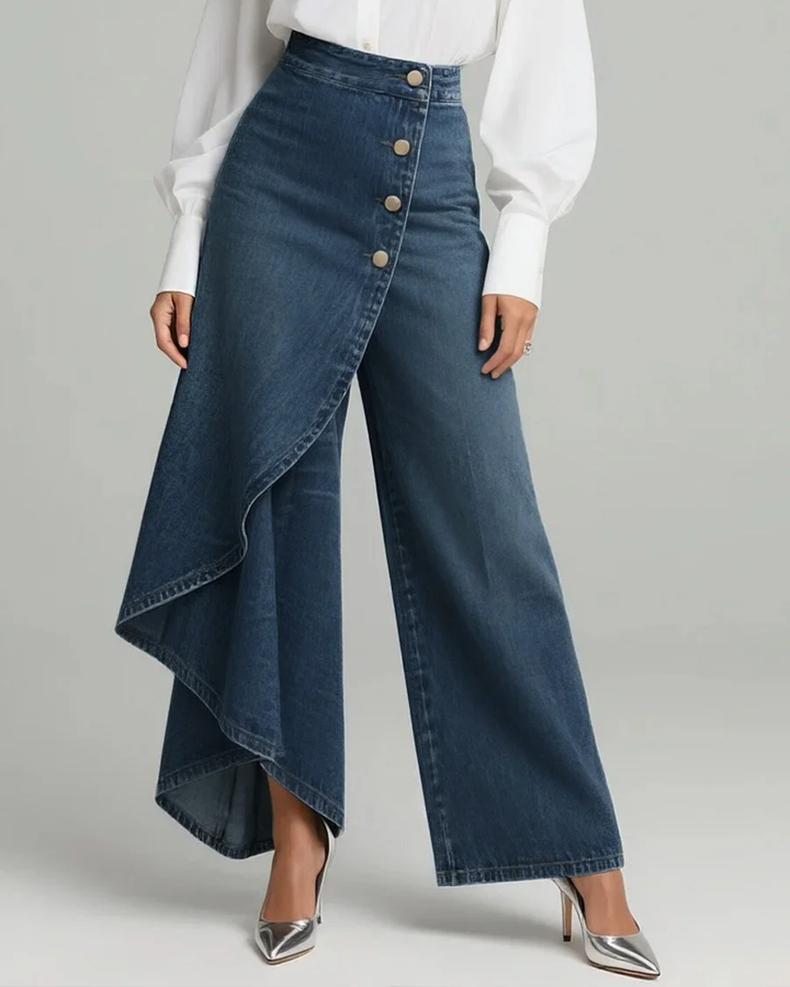 Ashley | Denim Wrap Trousers