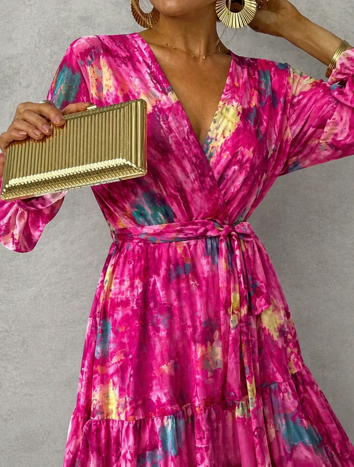 Sage | Floral Wrap Dress