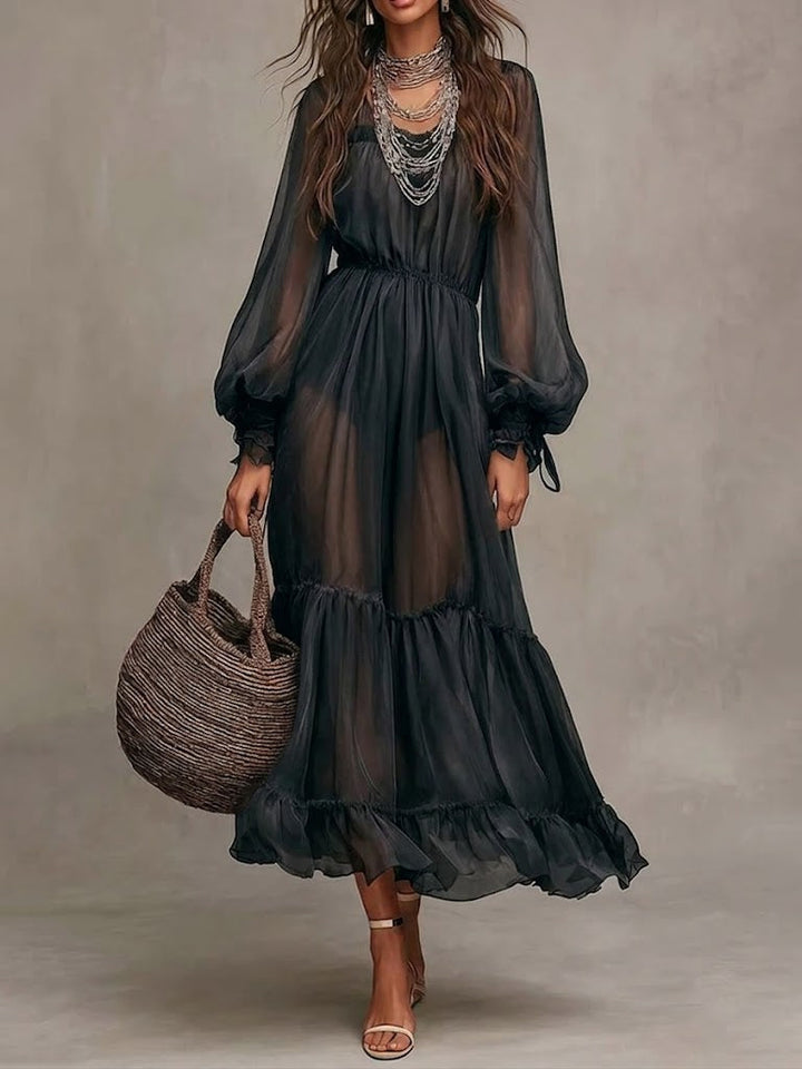 Gerda | Elegant V-Neck Midi Dress