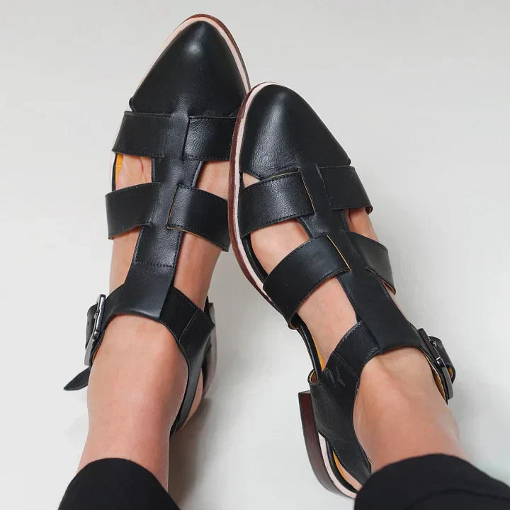 BRAIDED POINTED SANDALS