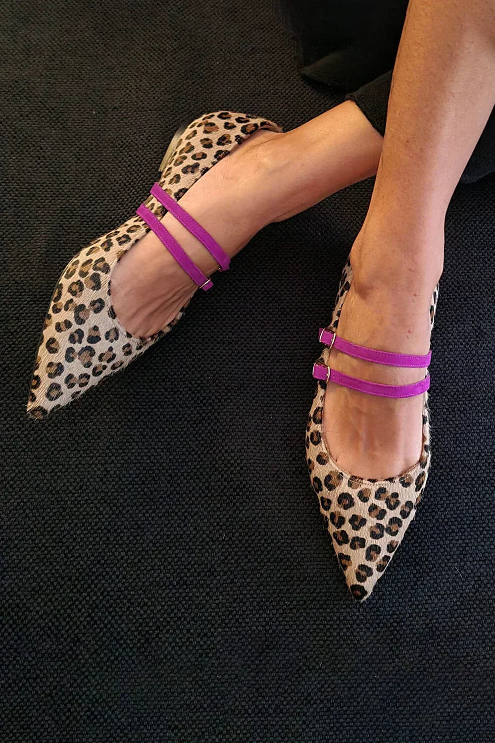 LEOPARD PUMPS WITH DOUBLE STRAP