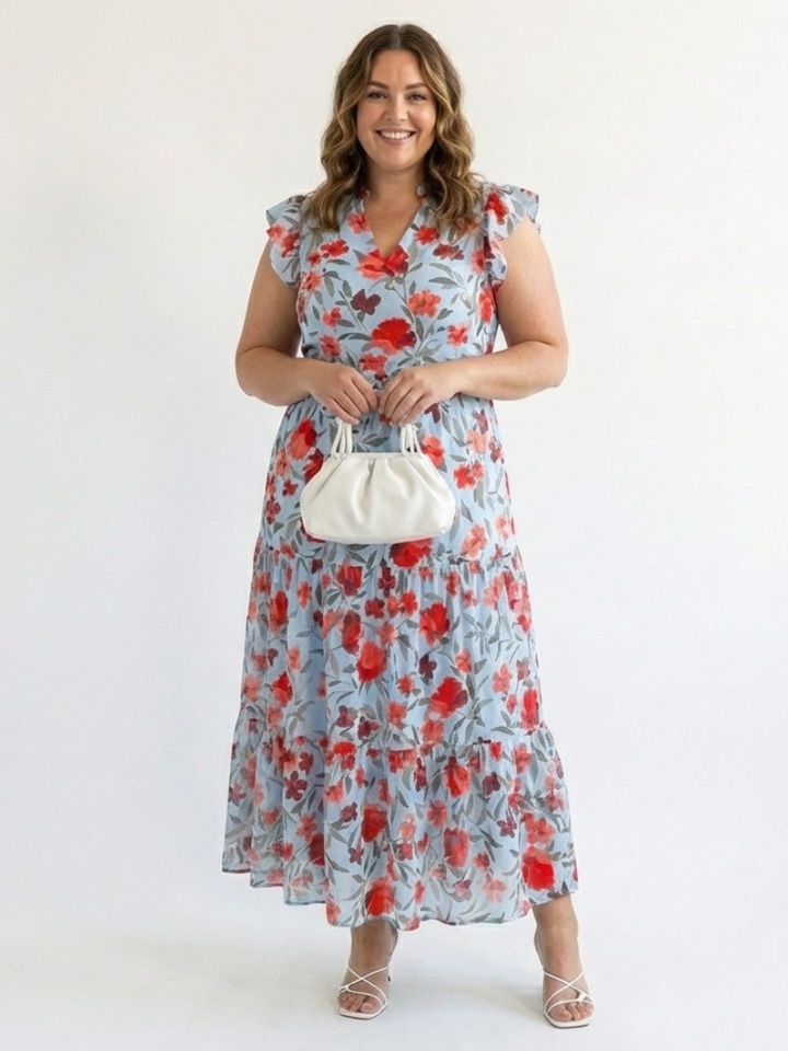 Lila | Elegant Floral Midi
