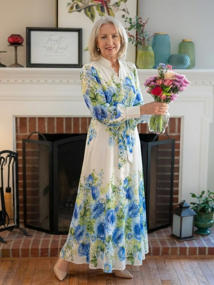 Harper | Button Front Floral Maxi