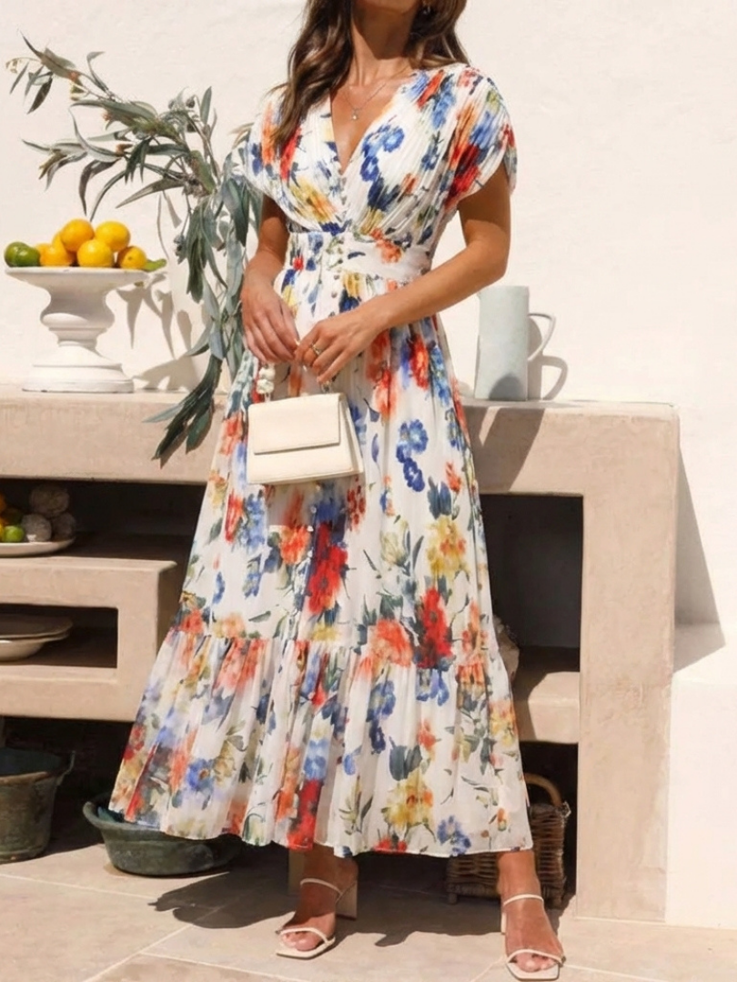 Savannah | Floral Pleated Midi