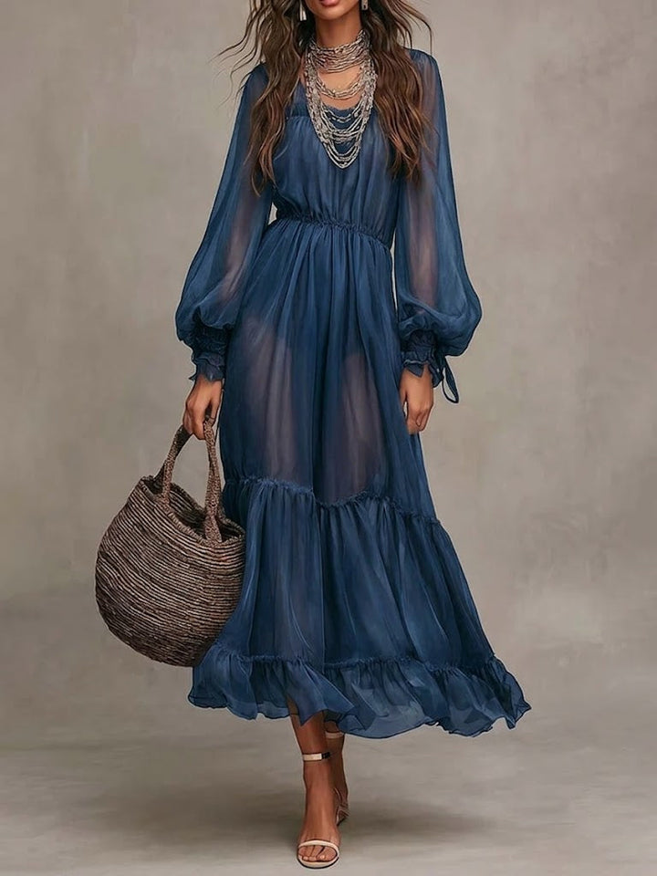 Gerda | Elegant V-Neck Midi Dress