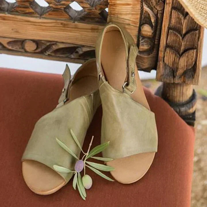 OPEN-TOE SANDALS WITH STRAP