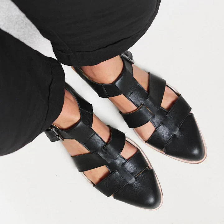 BRAIDED POINTED SANDALS