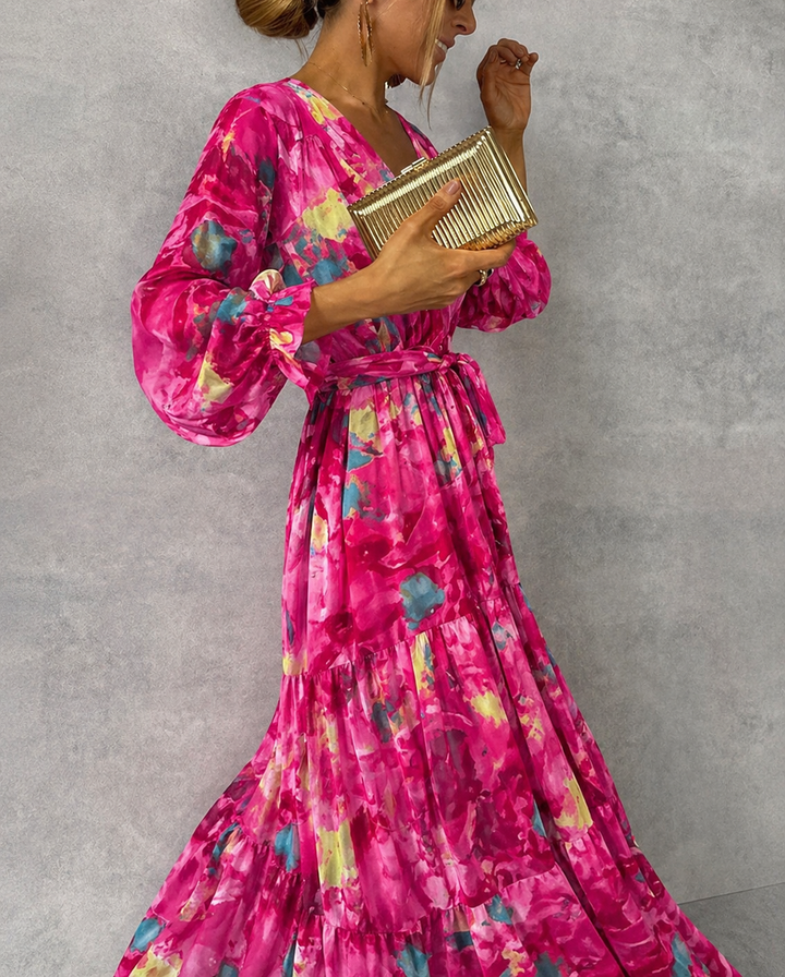 Sage | Floral Wrap Dress
