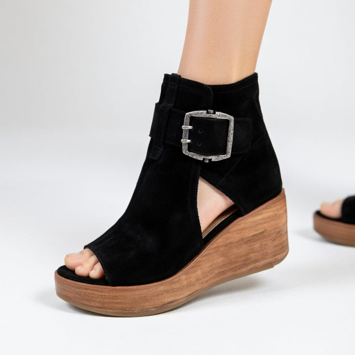 Orélisse™ — Open-toe Wedge Booties in Modern Style