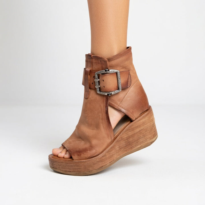 Orélisse™ — Open-toe Wedge Booties in Modern Style