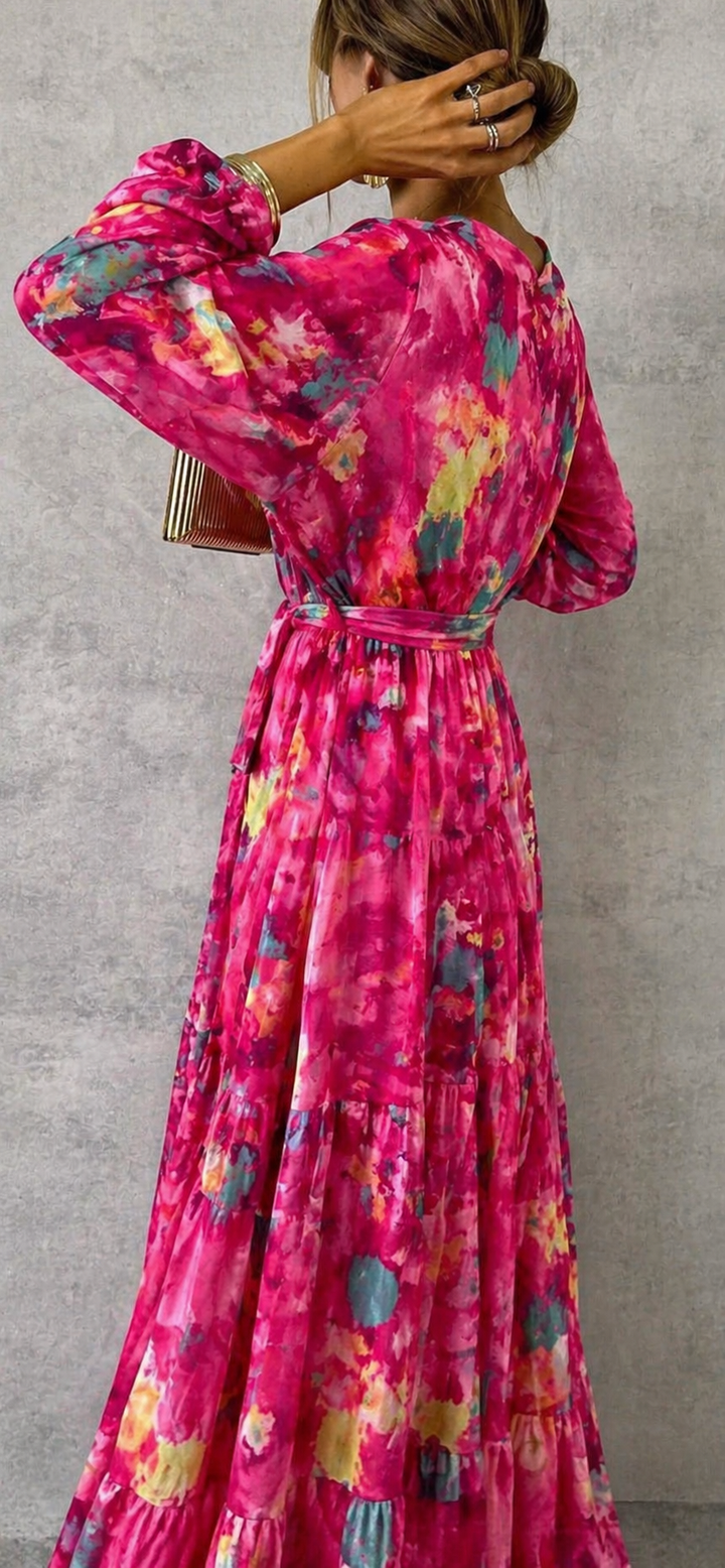 Sage | Floral Wrap Dress