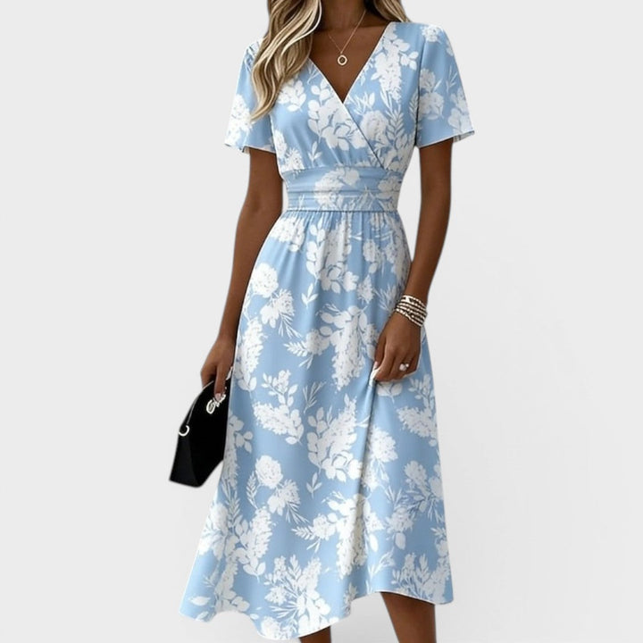 Dana | V-neck Formal Elegant Midi Dress