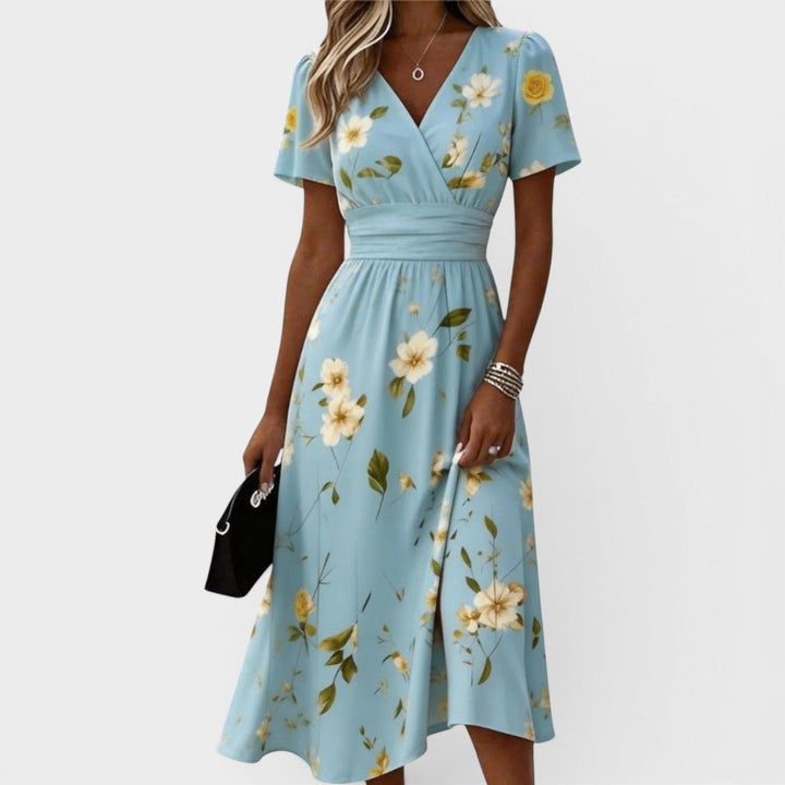 Dana | V-neck Formal Elegant Midi Dress
