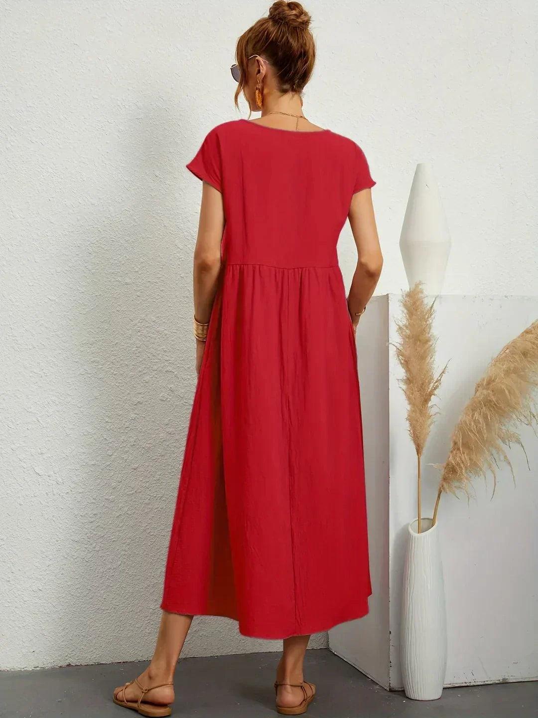 Gabriela™ | Timeless elegance fluid midi dress