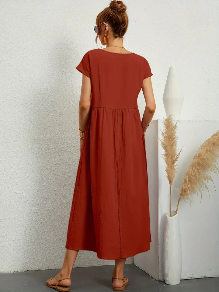 Gabriela™ | Timeless elegance fluid midi dress