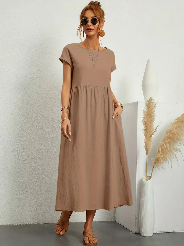 Gabriela™ | Timeless elegance fluid midi dress