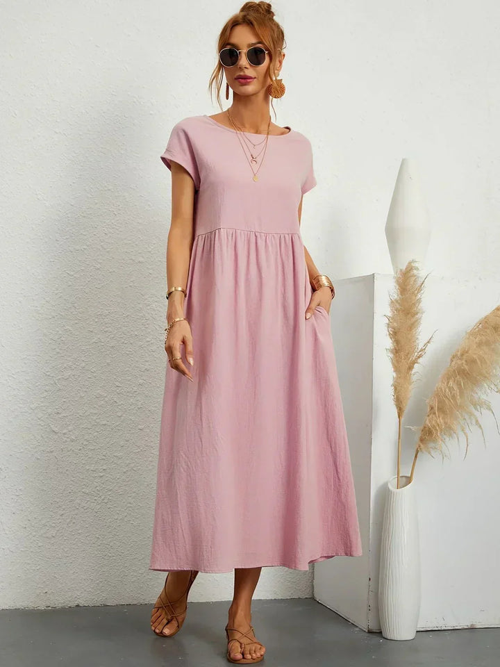 Gabriela™ | Timeless elegance fluid midi dress
