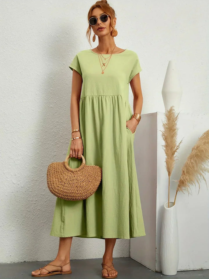 Gabriela™ | Timeless elegance fluid midi dress
