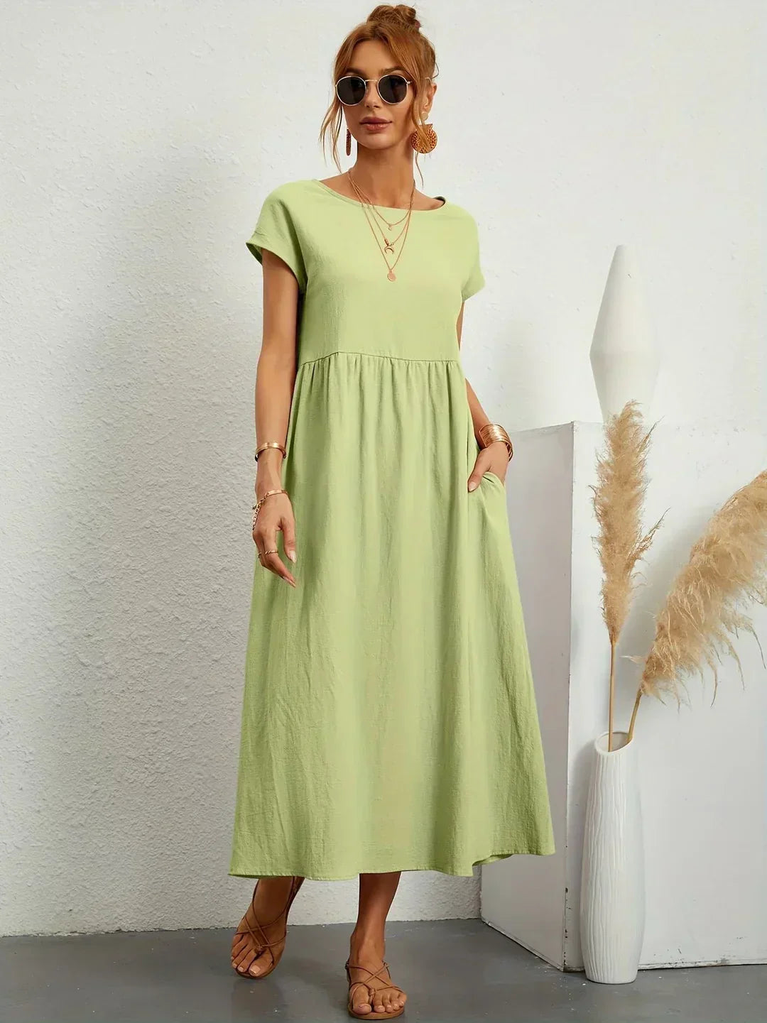 Gabriela™ | Timeless elegance fluid midi dress