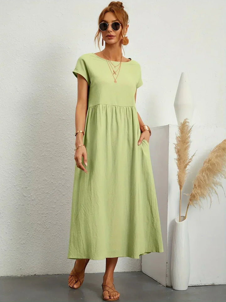 Gabriela™ | Timeless elegance fluid midi dress