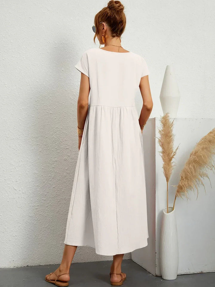 Gabriela™ | Timeless elegance fluid midi dress