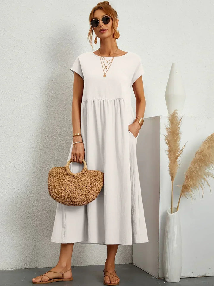Gabriela™ | Timeless elegance fluid midi dress