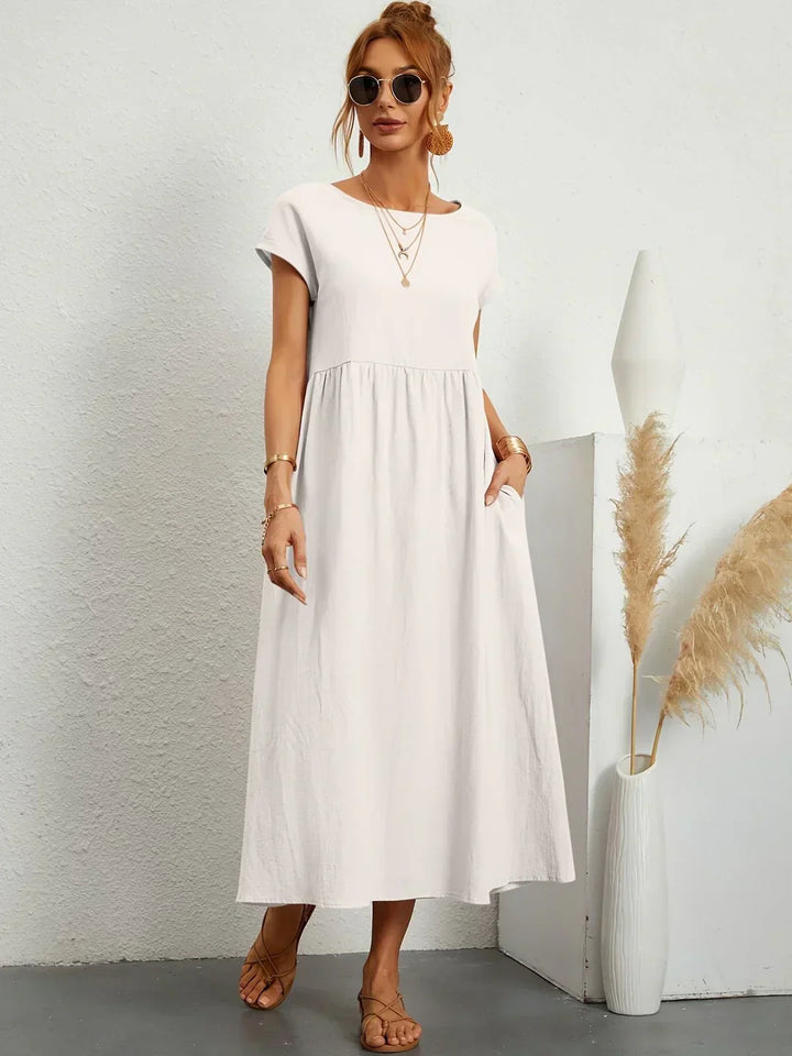 Gabriela™ | Timeless elegance fluid midi dress