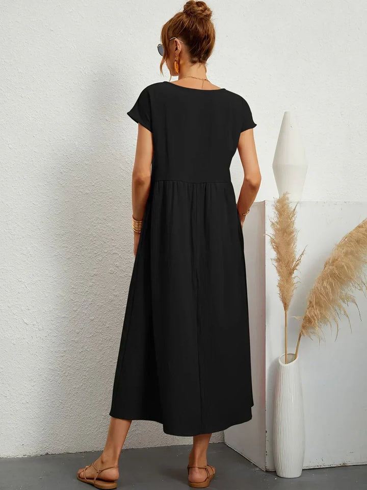 Gabriela™ | Timeless elegance fluid midi dress