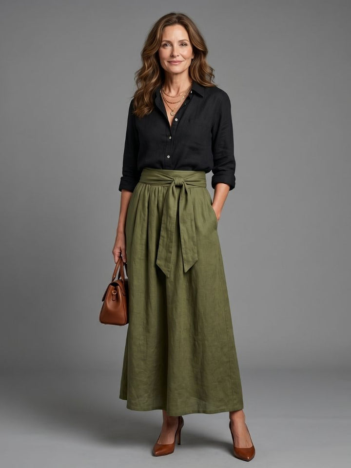 Vera | Blouse & Midi Skirt Set