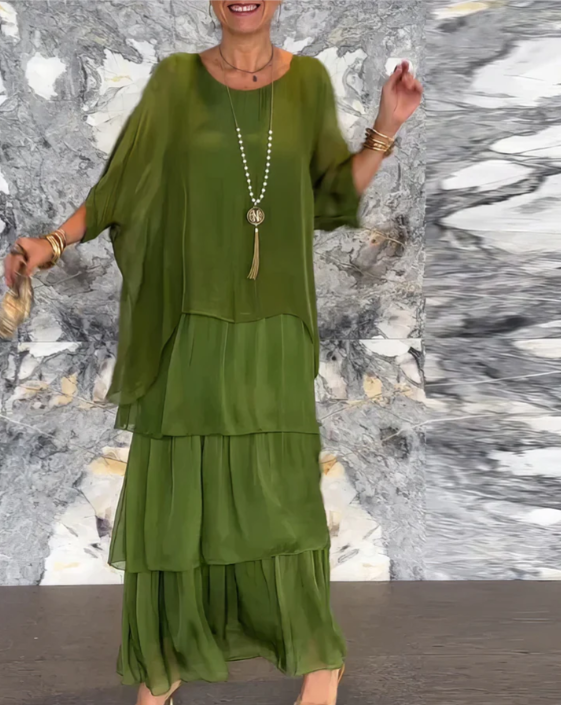 Sophie | Long Flowing Dress with Ruffles