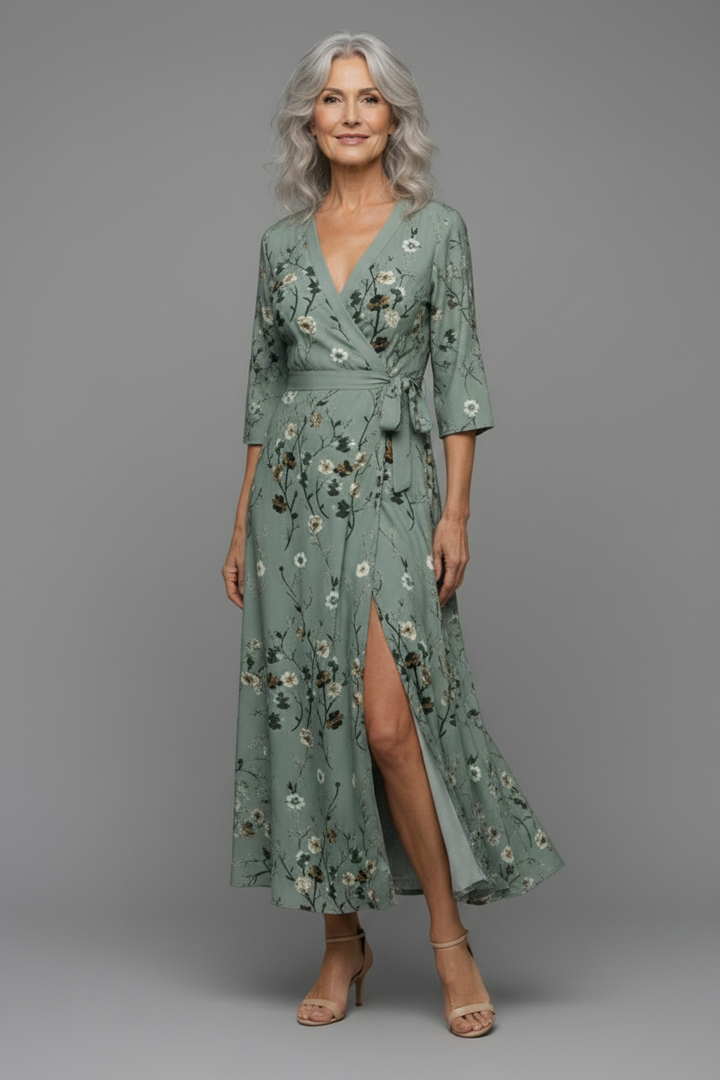Selora | Halter Bloom Flow Maxi Dress