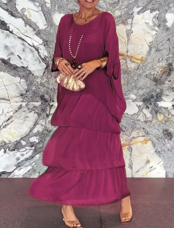 Sophie | Long Flowing Dress with Ruffles