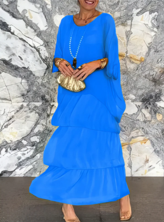 Sophie | Long Flowing Dress with Ruffles