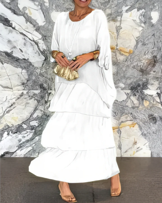 Sophie | Long Flowing Dress with Ruffles