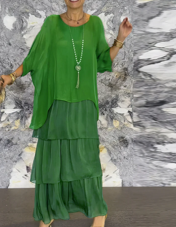 Sophie | Long Flowing Dress with Ruffles