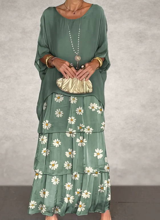 Sophie | Long Flowing Dress with Ruffles