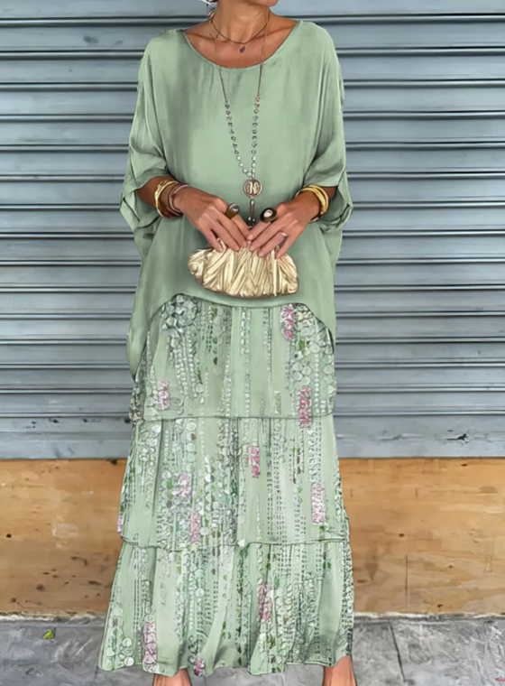 Sophie | Long Flowing Dress with Ruffles