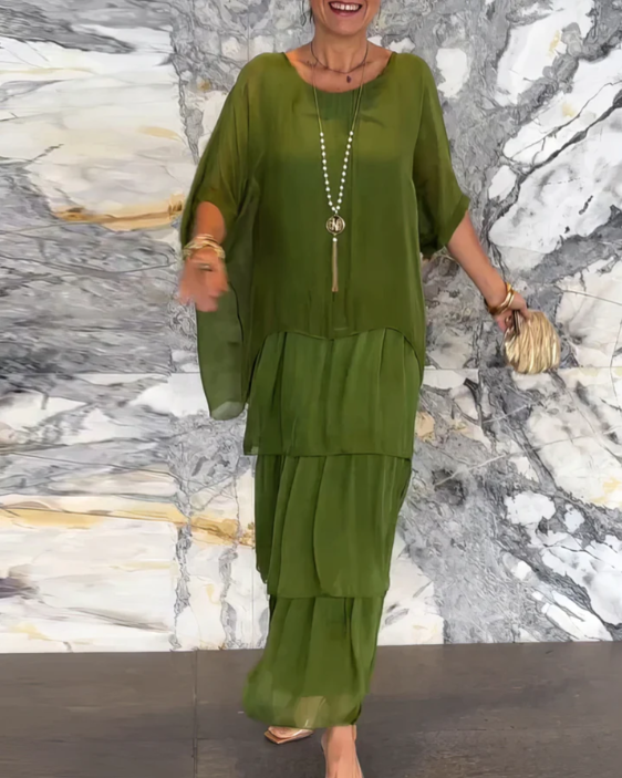 Sophie | Long Flowing Dress with Ruffles