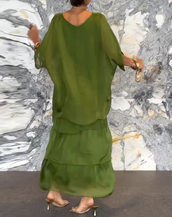 Sophie | Long Flowing Dress with Ruffles
