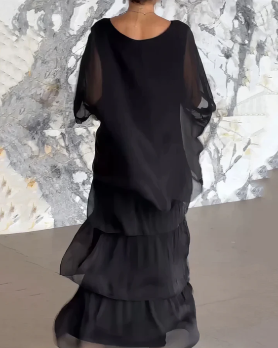 Sophie | Long Flowing Dress with Ruffles