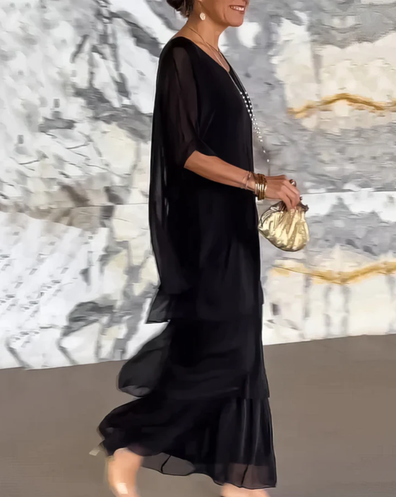 Sophie | Long Flowing Dress with Ruffles