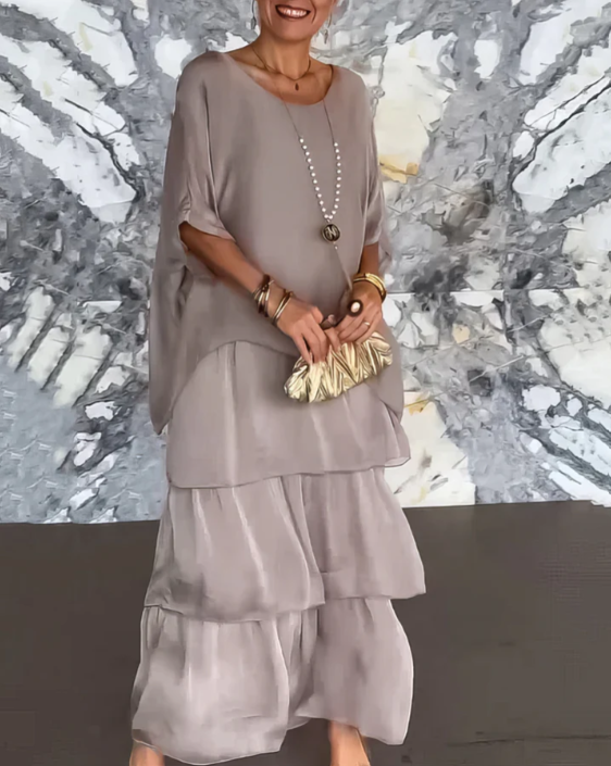 Sophie | Long Flowing Dress with Ruffles
