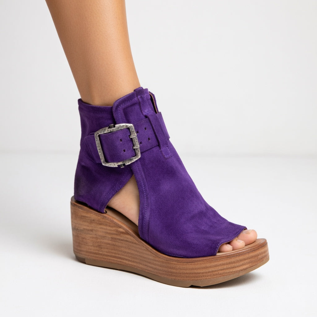 Orélisse™ — Open-toe Wedge Booties in Modern Style