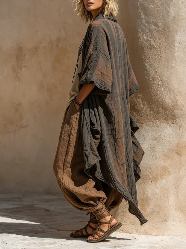 Margaret | Nomadic Bohemian Art Print Three-Piece Set Outfit