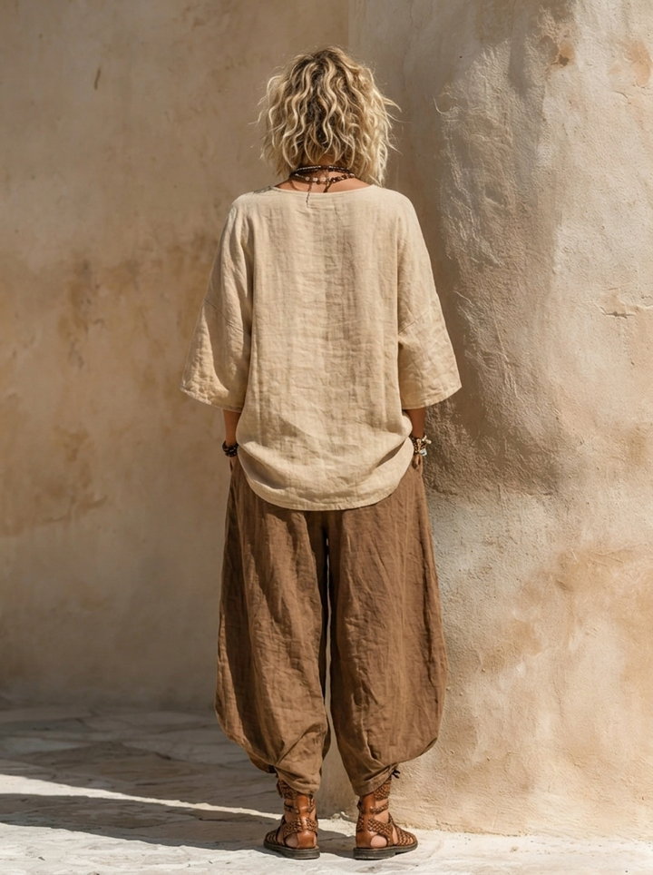 Margaret | Nomadic Bohemian Art Print Three-Piece Set Outfit