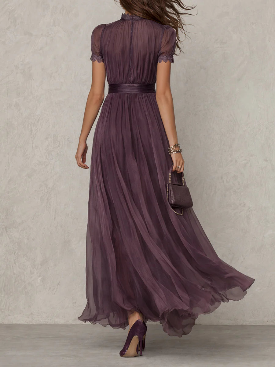 Ashley | Vintage Elegant Chiffon Maxi Dress