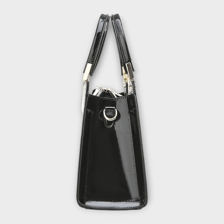 Olivia - Glossy Crocodile Pattern Handbag