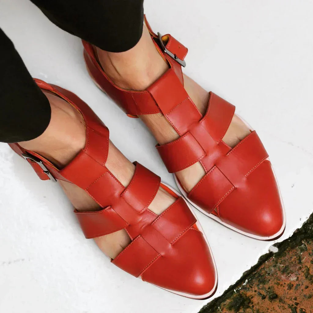 BRAIDED POINTED SANDALS